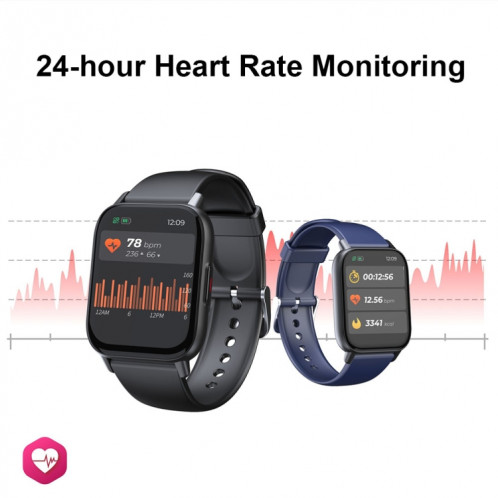 QS16Pro Montre intelligente étanche de surveillance de la santé de 1,69 pouces, prend en charge la détection de la température corporelle, couleur: gris argenté SH2805116-07