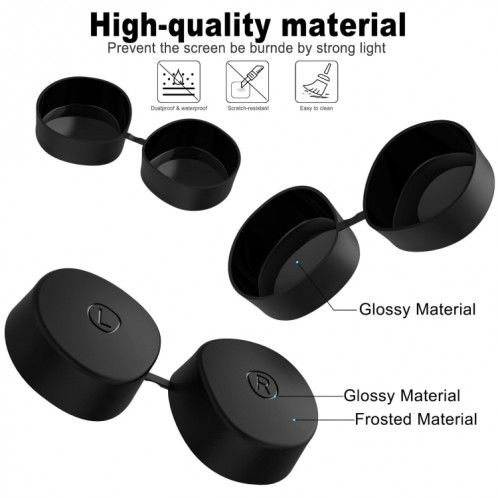 Masque pour les yeux en silicone VR + housse de protection pour objectif + chapeau de joystick, pour Oculus Quest 2 (gris) SH801C1780-06
