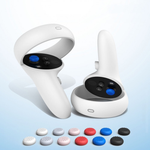 20 PCS Peripheral Button VR Handle Rocker Housse de protection en silicone, pour Oculus Quest 2 (Bleu) SH901D35-04
