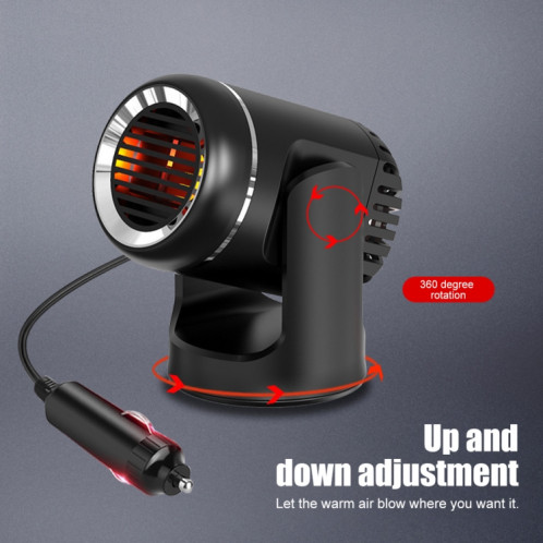 Chauffage et refroidissement de voiture 12 V 130 W Ventilateur de désembuage et de dégivrage en verre à double usage (blanc) SH001B1828-06