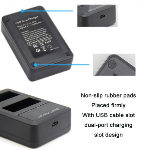 Chargeur de batterie pour appareil photo reflex à double charge verticale LCD LP-E5 SH501A1671-05