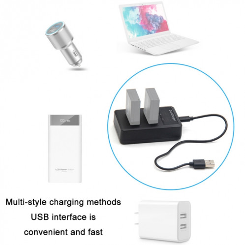 Chargeur de batterie pour appareil photo reflex à double charge verticale LCD LP-E5 SH501A1671-05