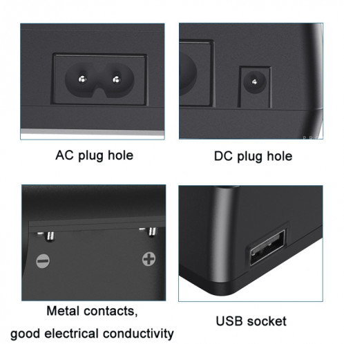 F550/F750/F970 Chargeur de batterie pour appareil photo avec chargeur LCD simple, SH901A571-06