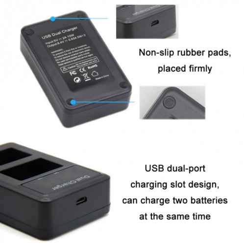 Chargeur de batterie pour appareil photo reflex à double charge verticale FW50 SH001A376-05