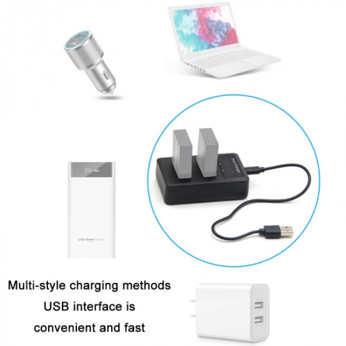Chargeur de batterie pour appareil photo reflex à double charge verticale FW50 SH001A376-05