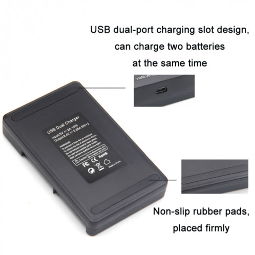 Chargeur de batterie double vertical pour appareil photo reflex LP-E6 SH701A449-05