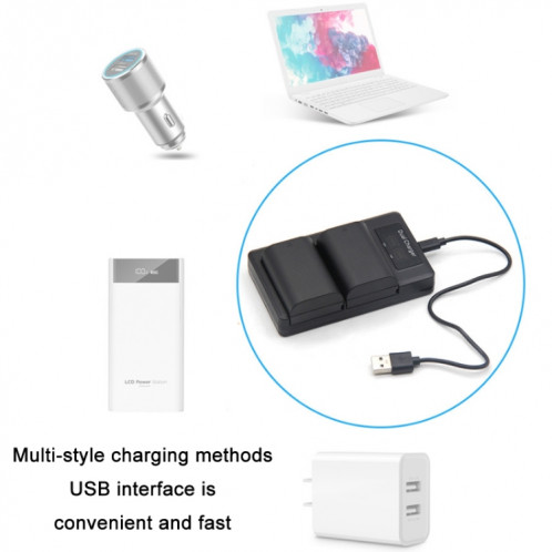 Chargeur de batterie double vertical pour appareil photo reflex LP-E6 SH701A449-05