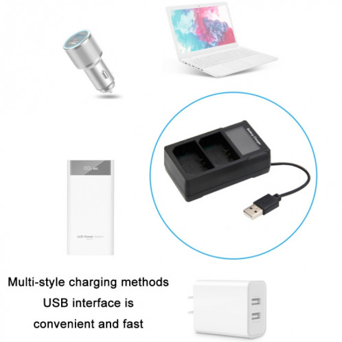 FZ100 Chargeur de batterie pour appareil photo à double charge avec écran LCD USB SH101A1186-05