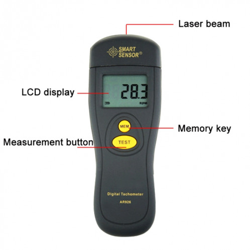 Smart Sensor AR926 Affichage à LED Mètre de détection de vitesse photoélectrique SS8895640-05