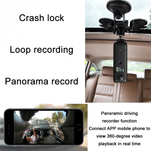 Caméra d'action panoramique IJOYER A3S 4K Cycling Anti-Shake 360 (Noir) SI901A431-06