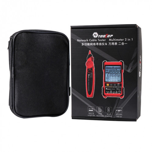 ET616 testeur de câble réseau réglable rechargeable testeur de câble POE (rouge) SH301R1492-011