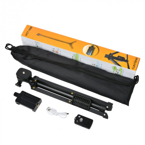 YUNTENG 1388 Selfie Stick Trépied Bluetooth Télécommande Support de caméra (Noir) SY101C383-06