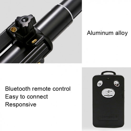 YUNTENG 1688 Selfie Stick Trépied Bluetooth Télécommande Support de caméra (Rose) SY101B388-06