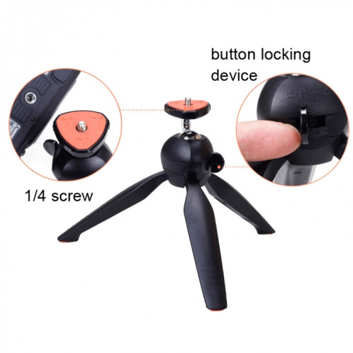 YUNTENG 228 Mini trépied caméra de bureau support en direct cadre de selfie de téléphone portable (noir) SY501A482-06