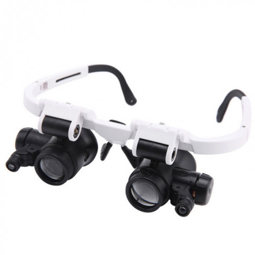 9892H-1 Loupe montée sur la tête 8x / 15x / 23x 2LED Loupe de réparation de montre SH90261605-06