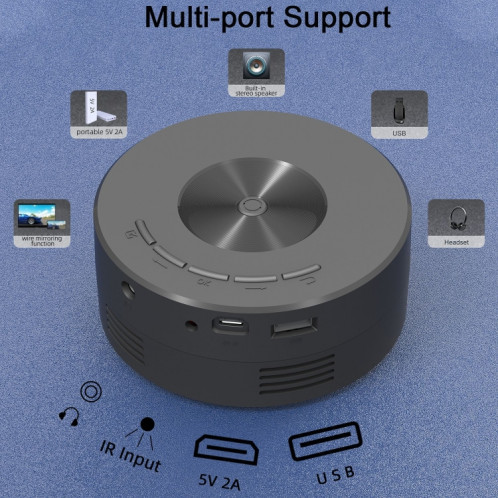 YT200 320 X 180P LED HD Mini Projecteur Alimenté par USB Support Connexion Filaire Écran de Téléphone (Blanc) SH401B1769-07