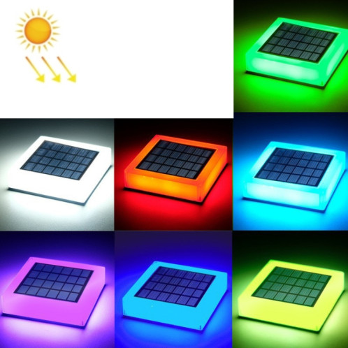 TS-S5306 Lampe frontale de colonne solaire extérieure IP68 Lumière de cour de pelouse étanche, Style: Dégradé RVB + Fixation de couleur SH9102862-06
