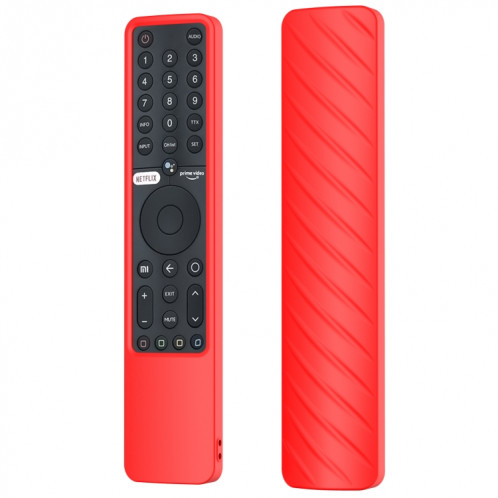 Convient pour Xiaomi P1 Remote Control Twill Lavable Drop-proof Silicone Case(Red) SH701E1479-06