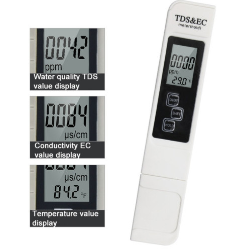 Modèle de rétroéclairage TDS & EC stylo de test de qualité de l'eau stylo de test de conductivité (bleu) SH201B1661-06