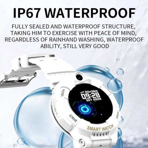 F01 Montre d'appel intelligente pour enfants à double caméra rotative 1,28 pouces 4G avec fonction SOS (rose) SH901B1772-08