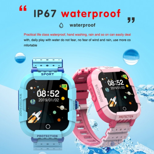 DF75 1,4 pouces 4G GPS Positionnement Enfants Montre d'appel intelligente étanche avec fonction SOS (Rose) SH601A1403-07
