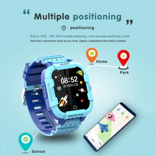 DF75 1,4 pouces 4G GPS Positionnement Enfants Montre d'appel intelligente étanche avec fonction SOS (Rose) SH601A1403-07