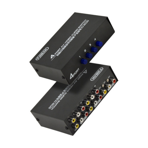 FJGEAR FJ-401AV Lotus Head Interface Sélecteur audio et vidéo AV 4 voies (Noir) SF901A840-06
