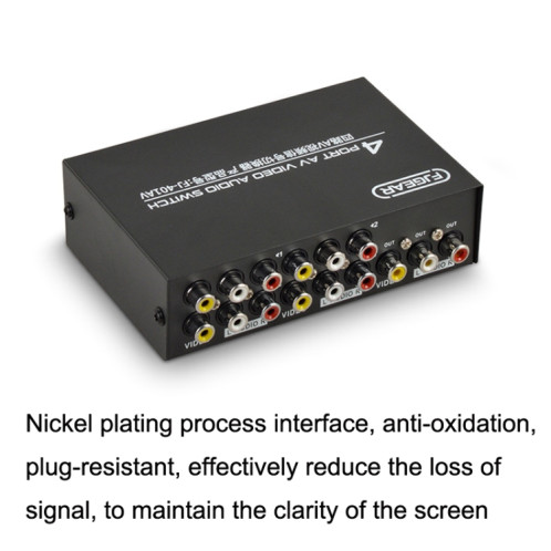 FJGEAR FJ-401AV Lotus Head Interface Sélecteur audio et vidéo AV 4 voies (Noir) SF901A840-06