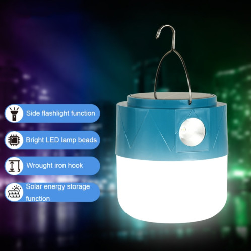 105 ampoule LED rechargeable solaire lumière de camping lumière de secours avec fonction lampe de poche (blanc) SH701A1791-06