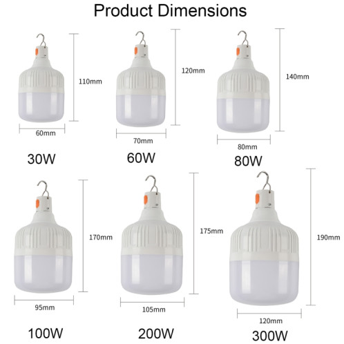 AB26 USB chargeant l'ampoule LED le marché de nuit allume la lampe suspendue de camping en plein air, puissance: 80W (blanc) SH5403950-07