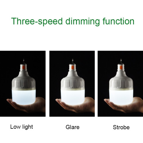 AB26 USB chargeant l'ampoule de marché de nuit d'ampoule LED allume la lampe suspendue extérieure de camping, puissance: 300W (blanc) SH54061410-07