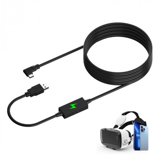 Pour Meta Quest Pro Câble de ligne de données pour casque VR USB vers Type-C 5m SH6201718-06