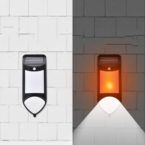 X-A18 59 LED Solaire LED Flamme Capteur Humain Lumières Jardin Lumières (Noir) SH701A1911-06