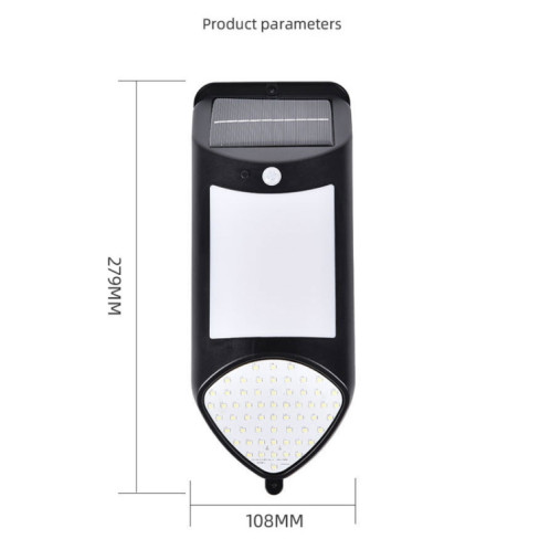 X-A18 59 LED Solaire LED Flamme Capteur Humain Lumières Jardin Lumières (Noir) SH701A1911-06