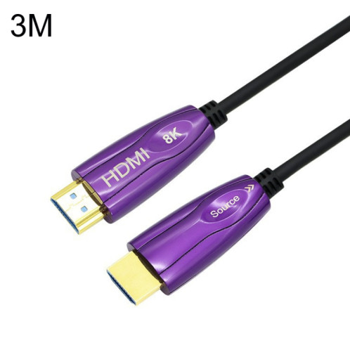 Ligne de conversion d'écran d'ordinateur de câble optique actif HDMI 2.1 8K 60HZ HD, longueur de câble: 3m SH5002734-06