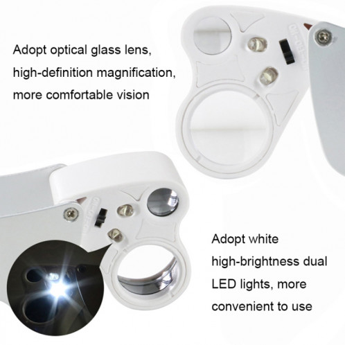 MG9889 30X-60X Mini loupe d'appréciation artisanale à double lentille avec lumière LED SH03861680-06