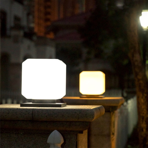 003 Lampe Solaire Extérieure Carrée LED Appliques Murales Imperméables, Taille: 30cm (Lumière Chaude) SH380393-06