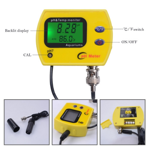 Moniteur de température de piscine de mètre d'acide durable de testeur de PH avec le contre-jour, type de prise : prise de l'UE SH1102976-06
