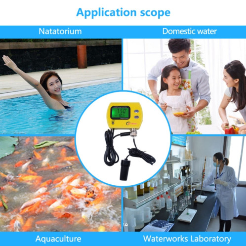 Moniteur de température de piscine de mètre d'acide durable de testeur de PH avec le contre-jour, type de prise : prise de l'UE SH1102976-06