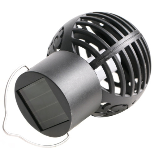2 PCS Simulation Solaire Flamme Creuse Boule Suspendue Lumières Balcon Lumières Décoratives (Noir) SH601A273-06