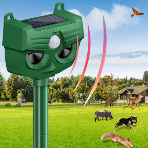 RC-543 Répulsif solaire extérieur pour chien Répulsif à ultrasons infrarouge pour oiseaux SH05851205-08