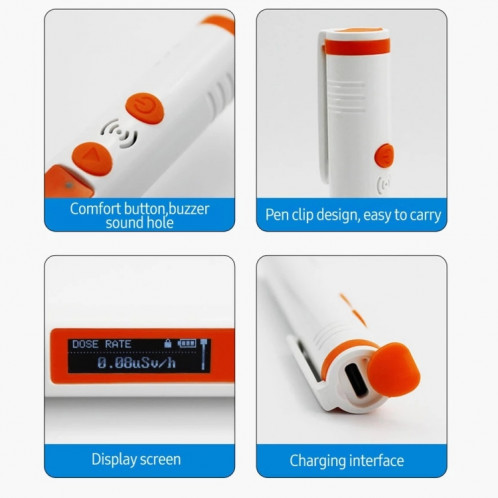 Alarme lumineuse sonore de compteur Geiger de détecteur de rayonnement nucléaire de type stylo SH0620146-06