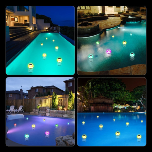 Lumières flottantes solaires à eau Patio Piscine Lumières décoratives flottantes de paysage (mode trois lumières) SH401A1732-06