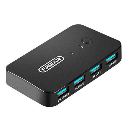 FJGEAR2 FJ-U302 Extenseur de commutateur partagé partagé USB 3 en 2 sorties avec câble de contrôleur de bureau SF06451581-06