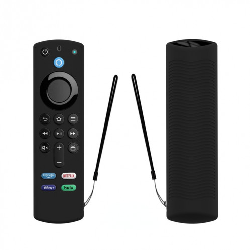 2 PCS Y27 pour Alexa Voice Remote 3rd Gen Housse de protection antidérapante en silicone (Noir) SH601I808-05
