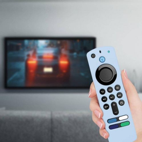 2 PCS Y27 pour Alexa Voice Remote 3rd Gen Housse de protection antidérapante en silicone (Bleu lumineux) SH601C1945-05
