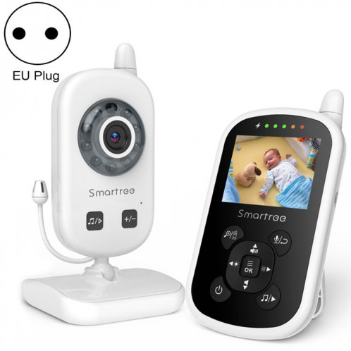 UU24 2,4 pouces sans fil bébé moniteur caméra température moniteur 2 voies audio VOX Lullaby EU Plug SH26021038-06