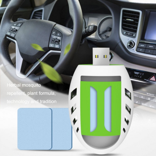 Y321 – répulsif anti-moustiques Portable USB pour voiture et maison, bureau, tueur de moustiques (jaune + vert) SH601A568-06