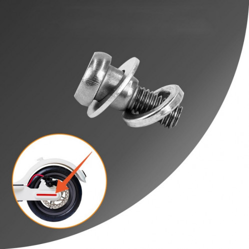 Pour Xiaomi Mijia M365/PRO 5 pièces vis de fixation de roue arrière de Scooter (blanc) SH401A278-05