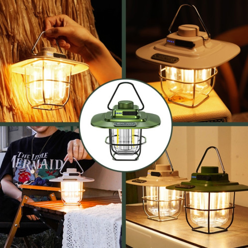 LY02 Lampe de tente à main lanterne rétro à LED USB chargeant la lumière de camping (blanc) SH601A1474-06